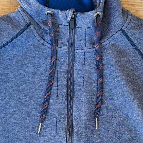 PraNa Halgren Tech Fleece Hoodie Sweatshirt Full Zip Blue Mens Size Medium - Picture 10 of 10